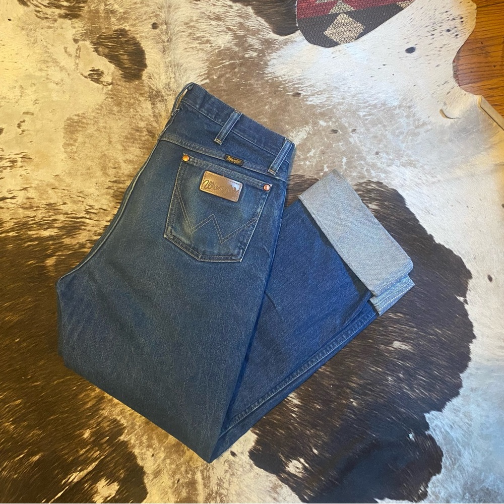 Men's Wrangle Cowboy Cut 34 Blue Jeans